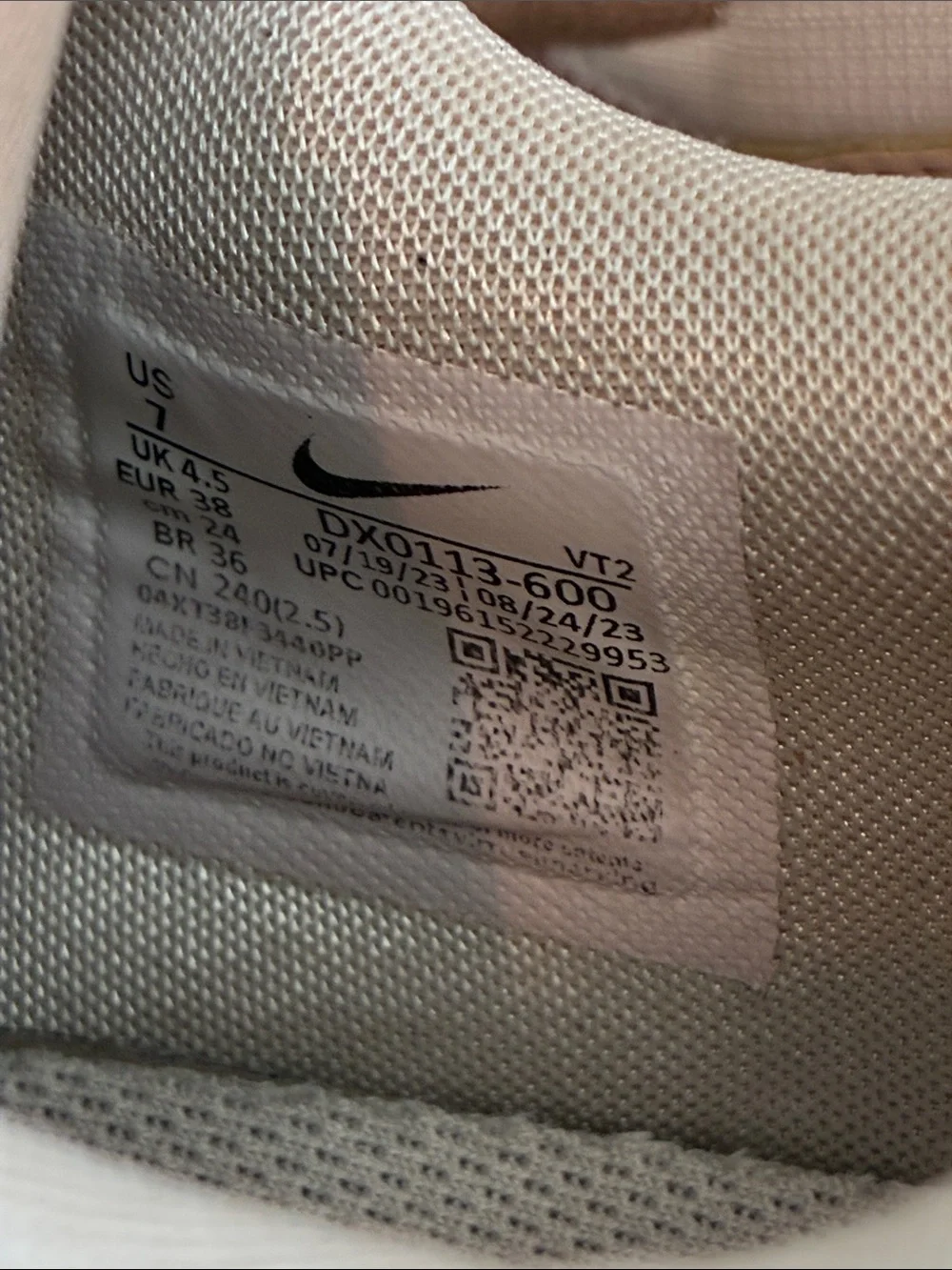 Nike Women’s Blush and Beige Air Max Low-Top Sneakers